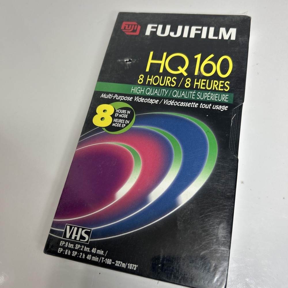 Fuji HQ160 8 Hours VHS Video‎ Tape High Quality Factory Sealed Unopened Blank